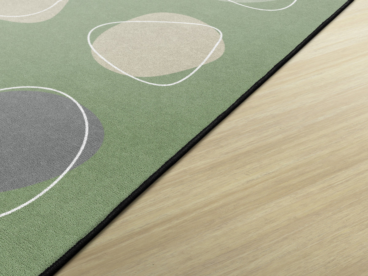 Calm Spots Green Classroom Seating Rug, view 3