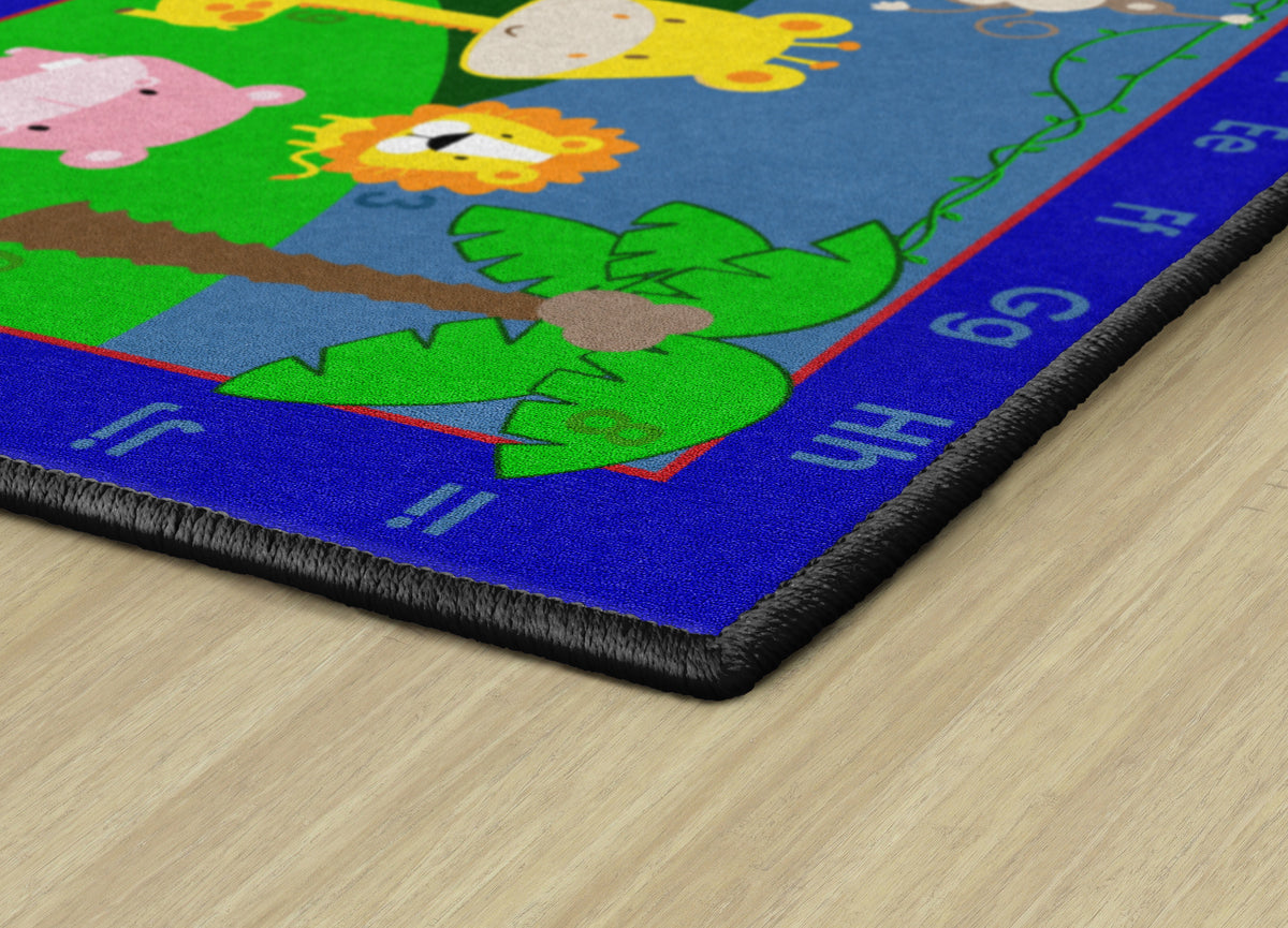 Jungle Alphabet Washable Toddler Rug, view 5