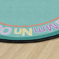 Pastel Alphabet Oval Classroom Rug, view 2
