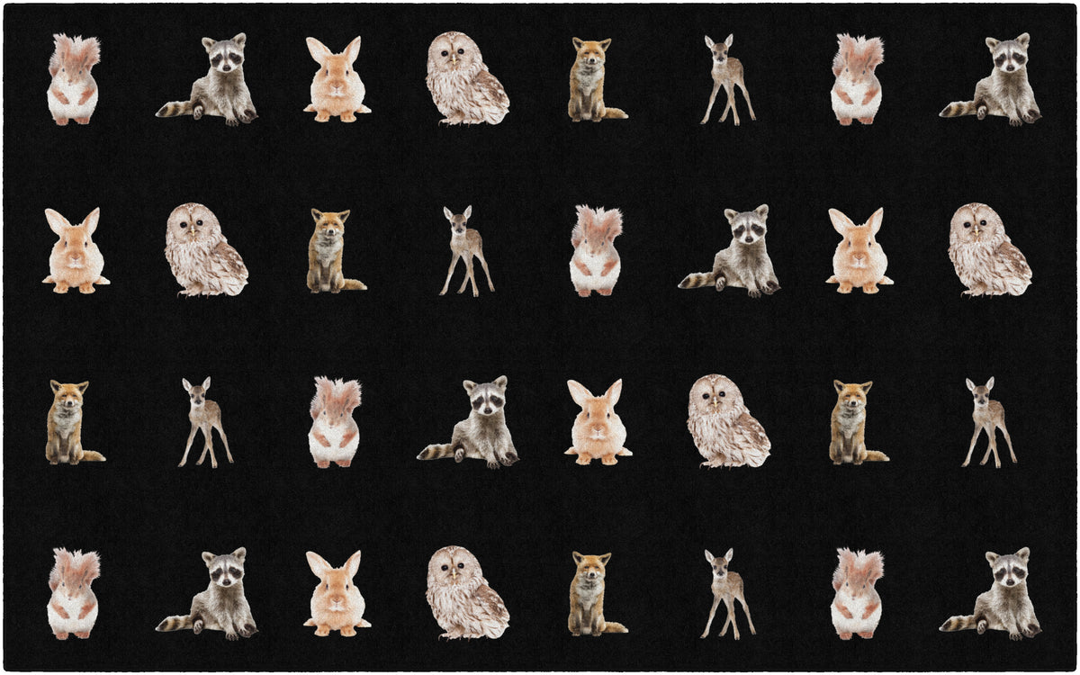 Woodland Animals Criss Cross Seating Rug, view 5