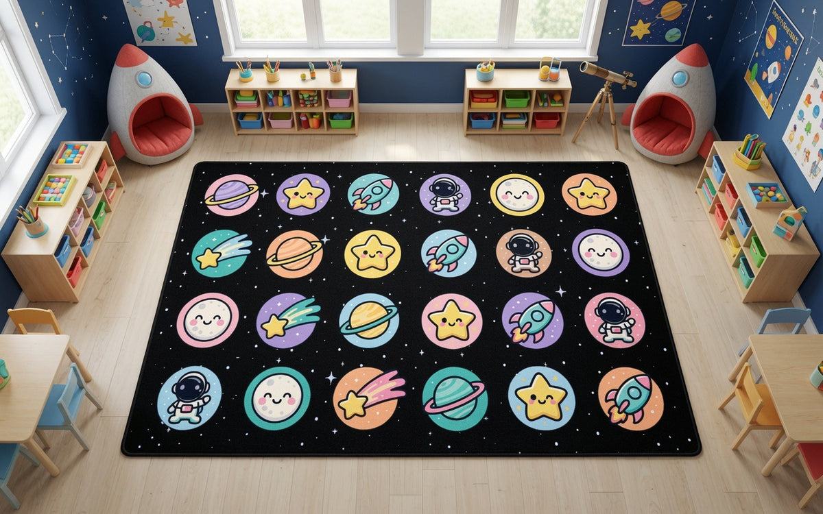 Cosmic Space Classroom Seating Rug, view 6