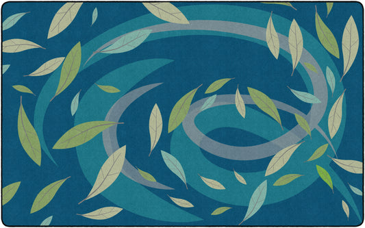 Tranquil Leaves Calming Classroom Rug