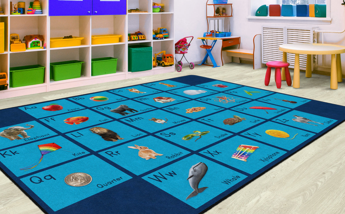Photo Alphabet Phonics Classroom Rug