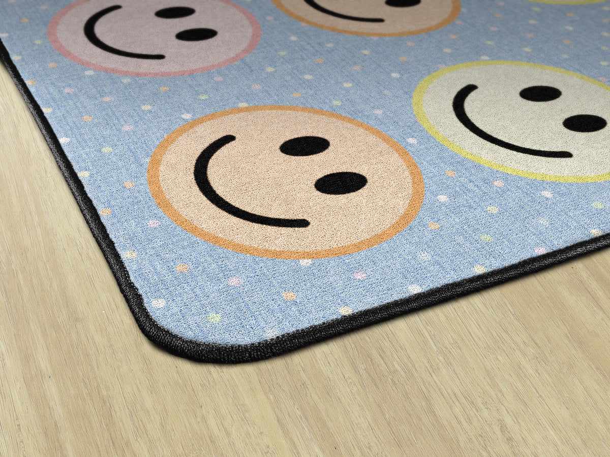 Smiley Face Classroom Seating Rug, view 6