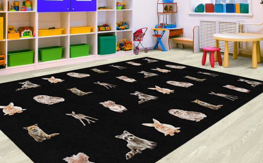 Woodland Animals Criss Cross Seating Rug