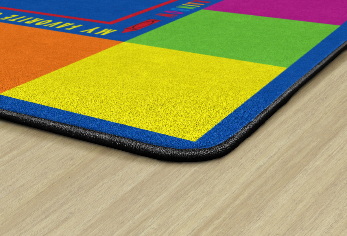Rainbow Colors Classroom Seating Rug, view 2