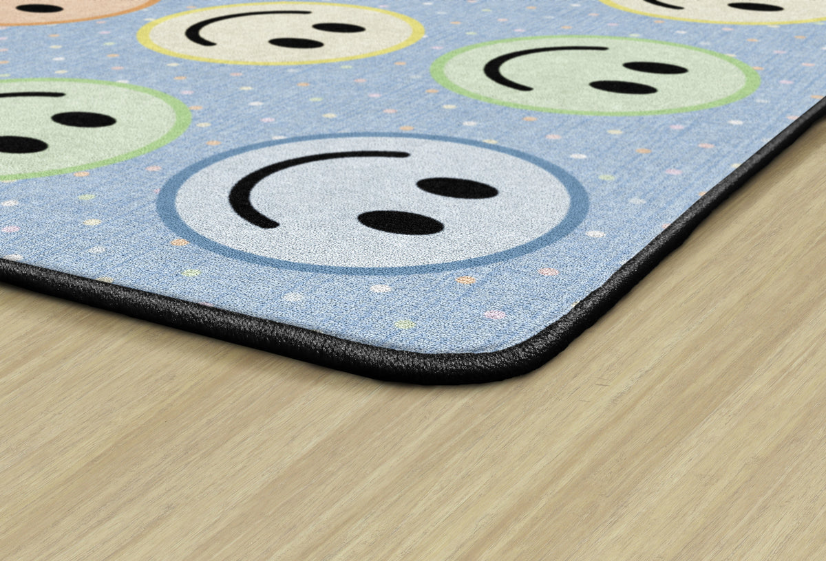 Smiley Face Classroom Seating Rug, view 5