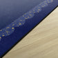 Calming Navy Starry Border Classroom Rug