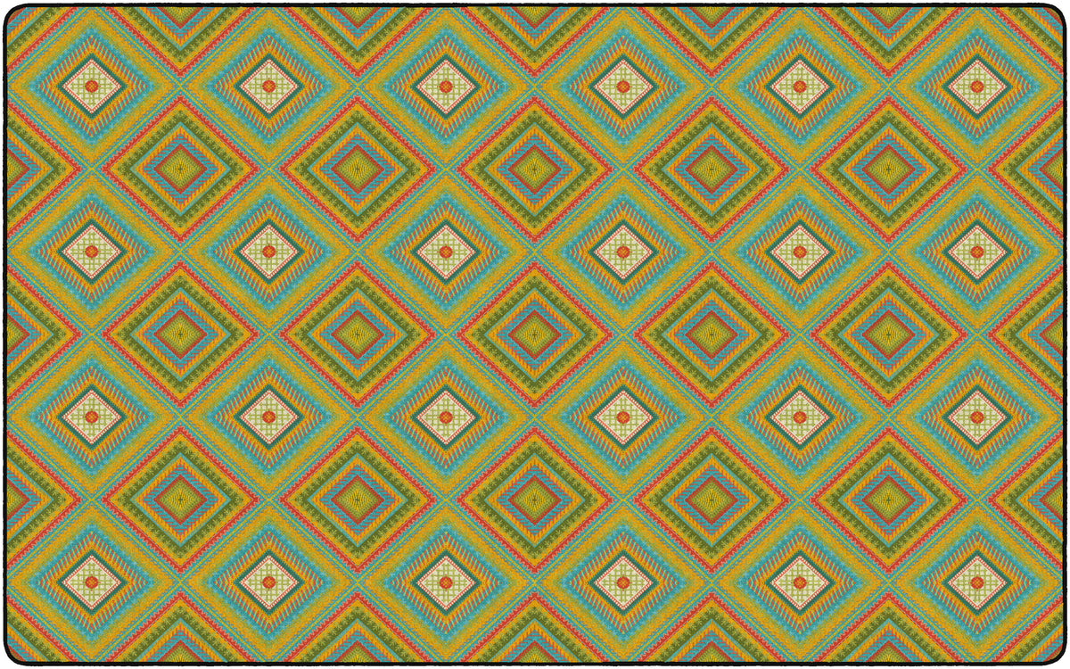 Cozy Quilt Diamond Seating Rug, view 5