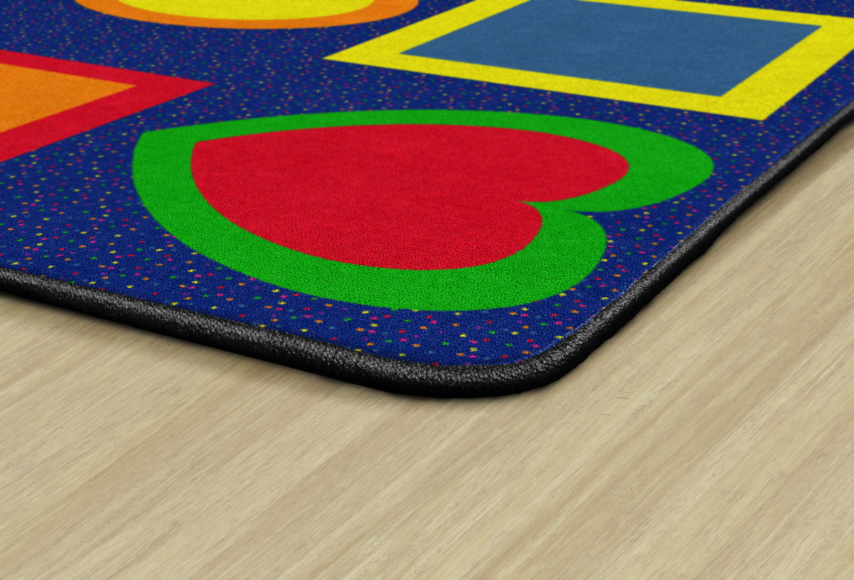 All Kinds of Shapes Classroom Seating Rug, view 2