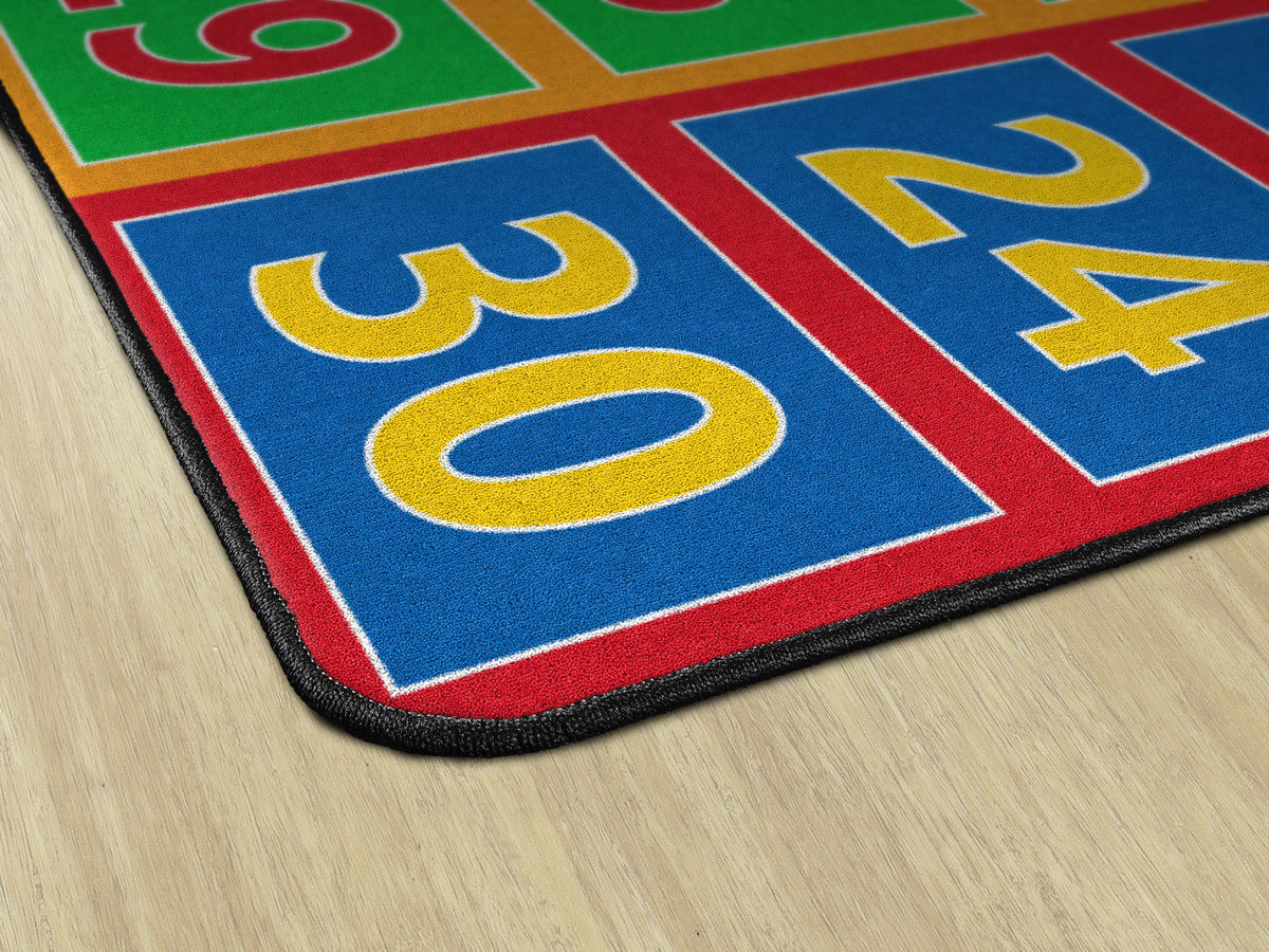 Number Rows Classroom Seating Rug, view 3