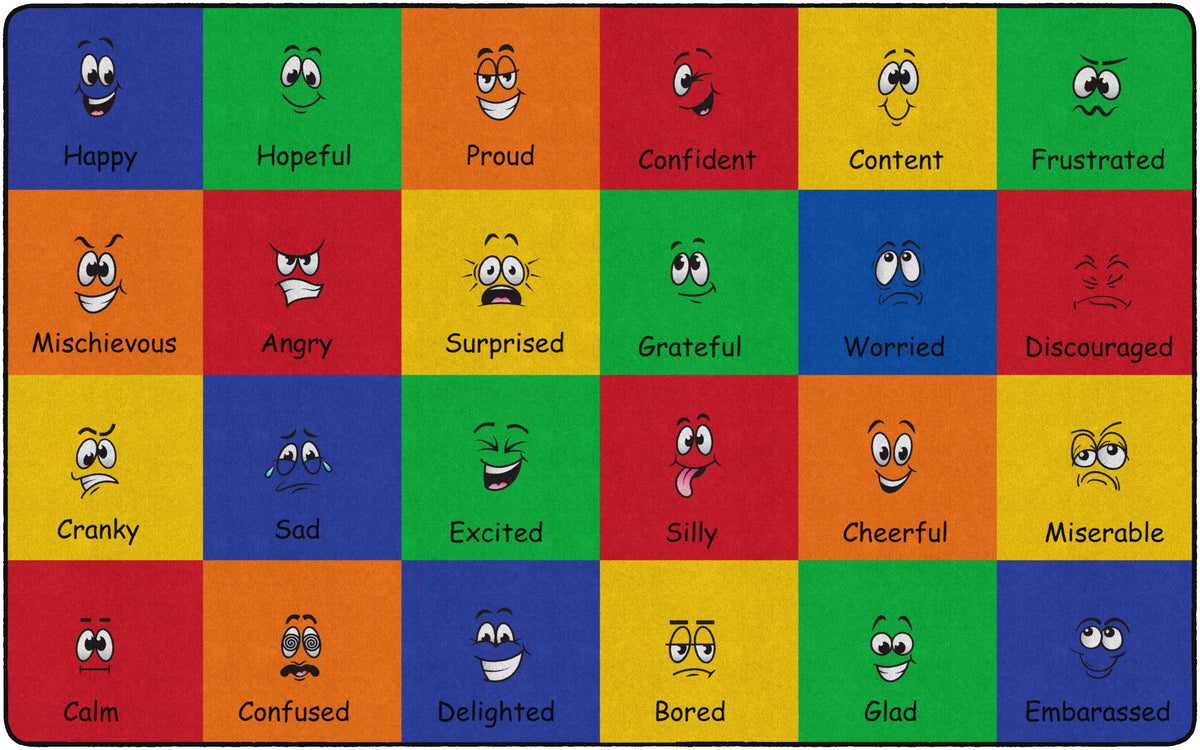 Feelings Words Classroom Seating Rug, view 4