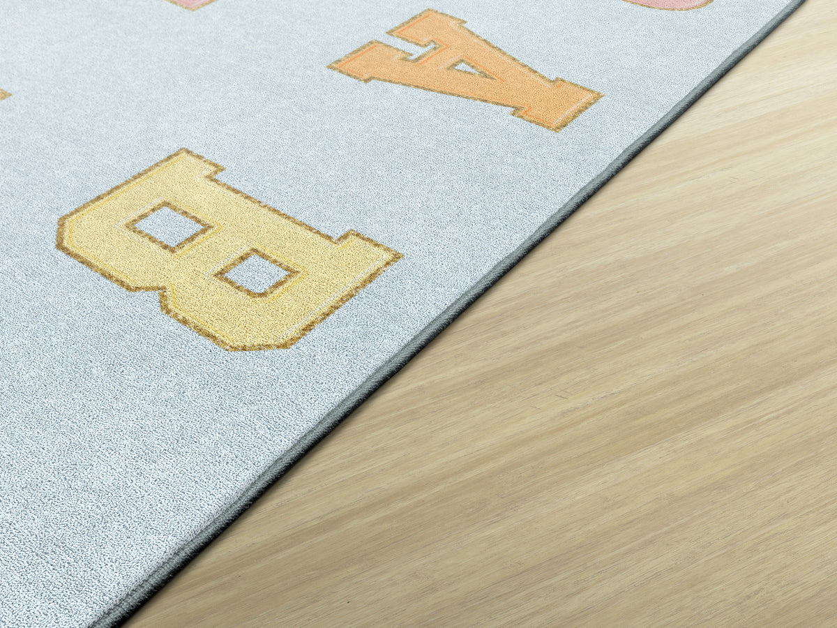 Pastel Alphabet Criss-Cross Seating Rug, view 3