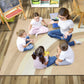 Neutral Boho Rainbow Classroom Rug, view 2