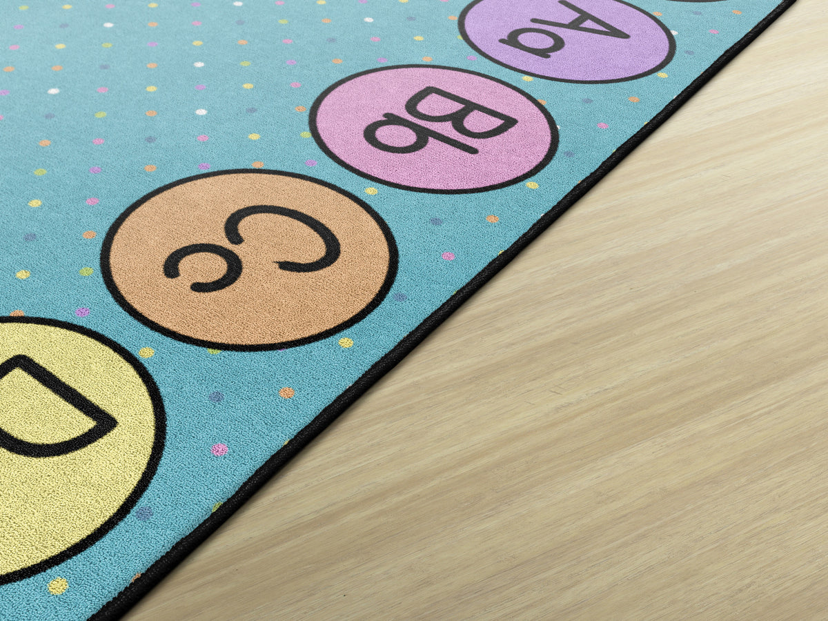 Smiley Alphabet Classroom Rug, view 3