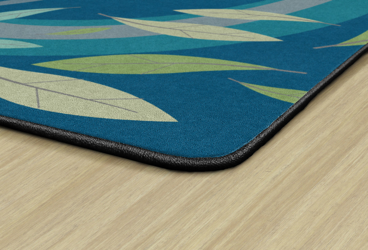 Tranquil Leaves Calming Classroom Rug, view 5