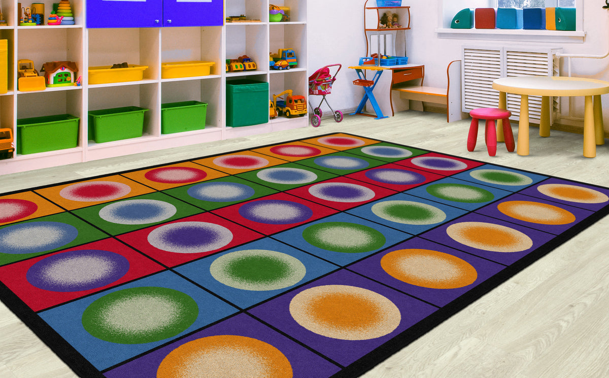 Dot Spots Counting Classroom Seating Rug