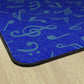 Music Notes Tonal Blue Classroom Rug, view 4