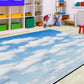 Calming Sky Clouds Classroom Rug