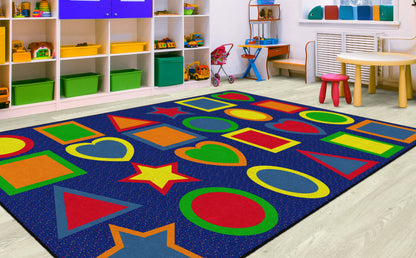 All Kinds of Shapes Classroom Seating Rug