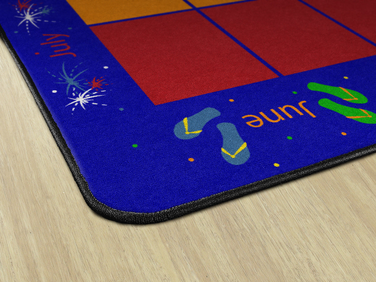 Monthly Calendar Classroom Seating Rug, view 2