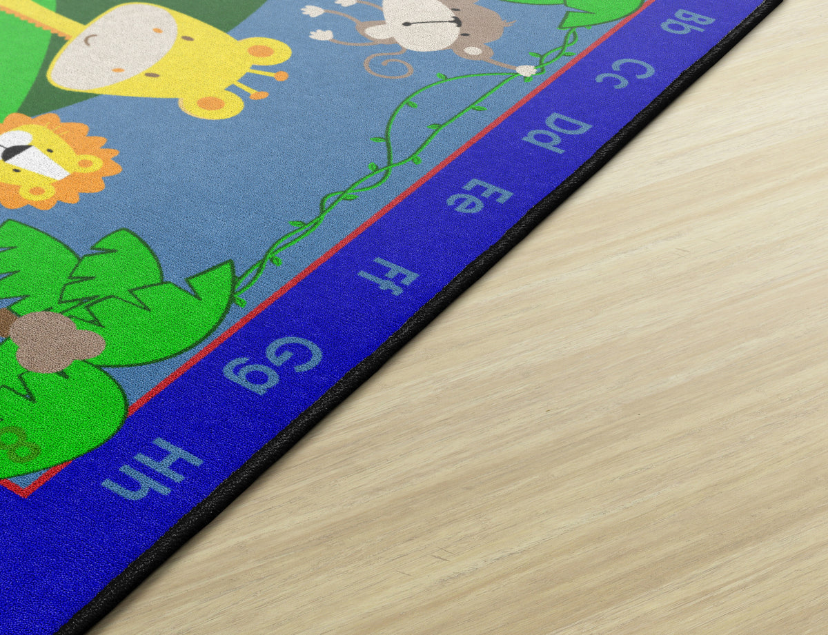 Jungle Alphabet Washable Toddler Rug, view 4