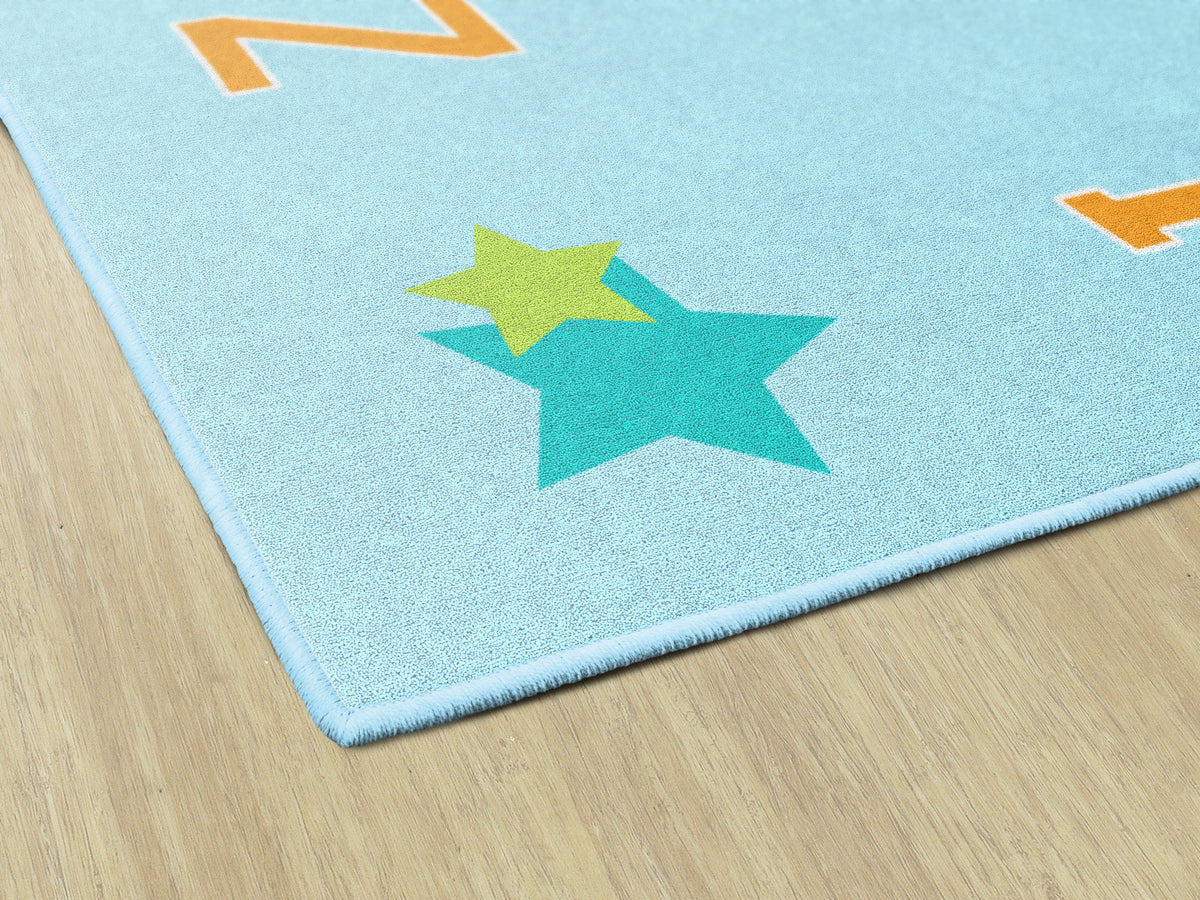 Alphabet Criss Cross Seating Rug – Blue, view 5