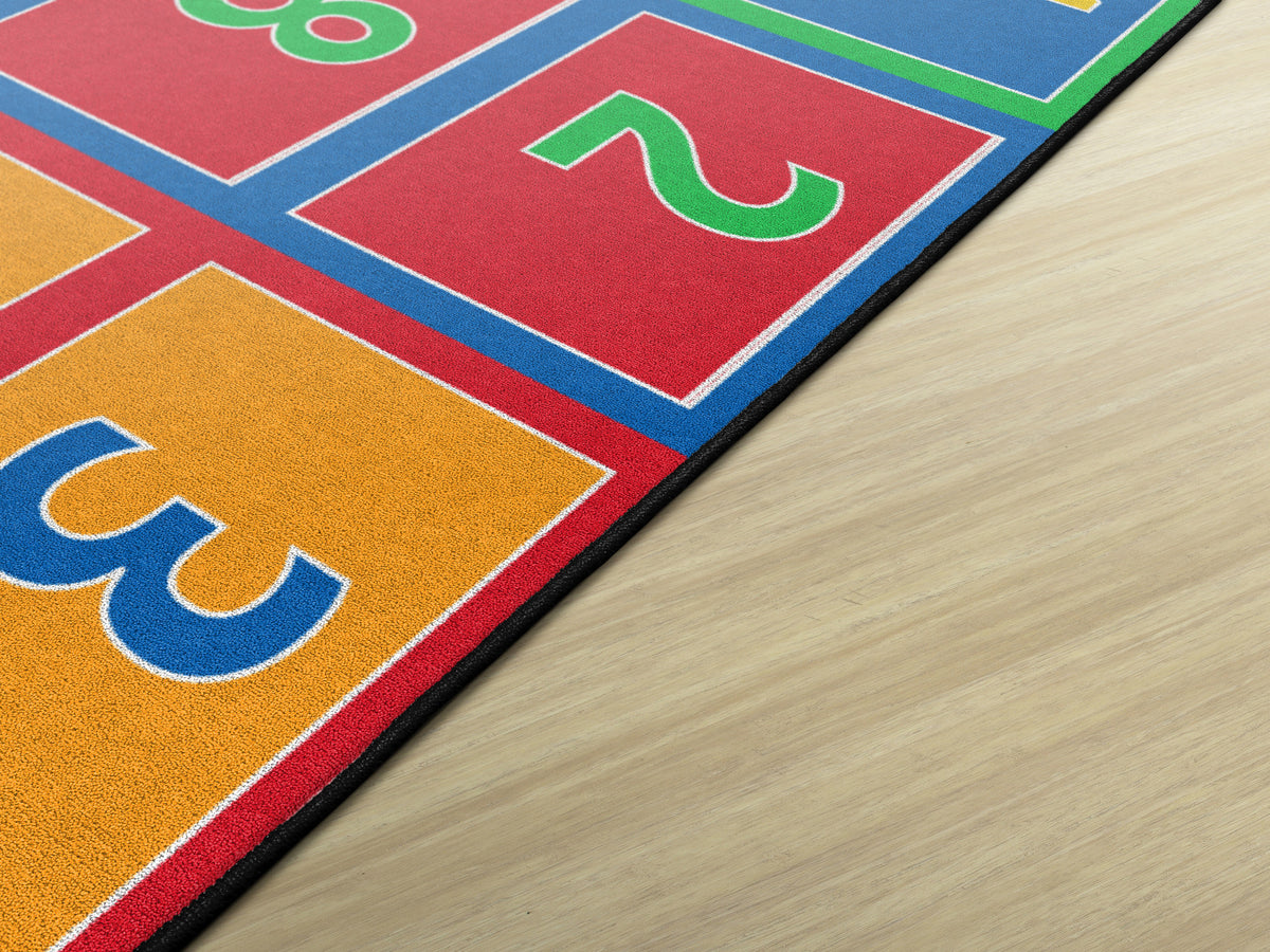 Number Rows Classroom Seating Rug, view 5