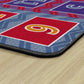 Number Chevrons Classroom Seating Rug, view 2