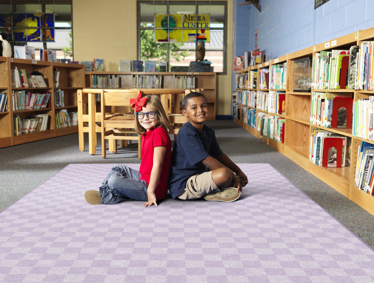 Calming Checkerboard Classroom Rug, view 5