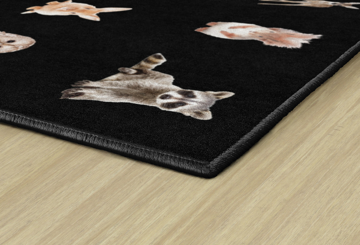 Woodland Animals Criss Cross Seating Rug, view 3