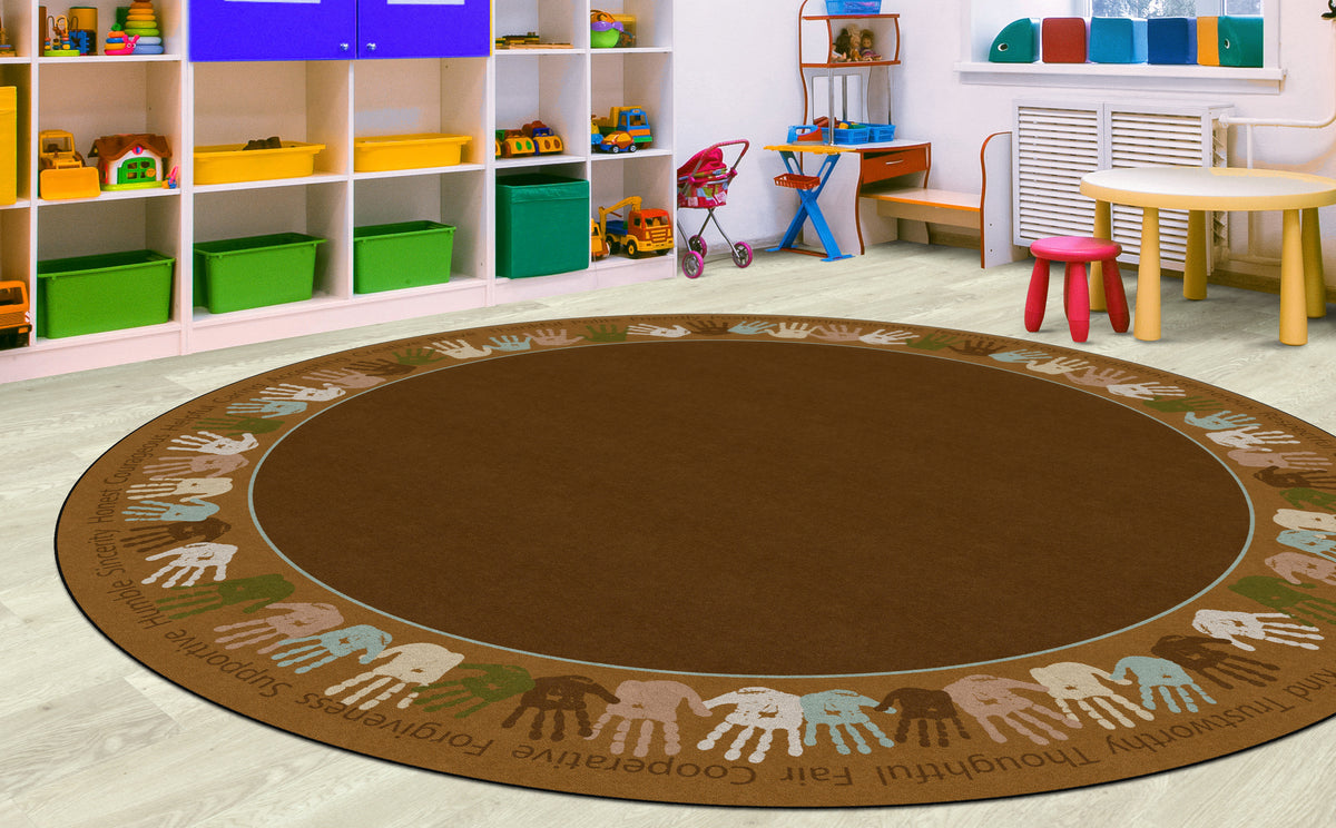 Helping Hands Kindness Round Rug