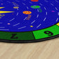 Milky Way Planets and Numbers Oval Rug