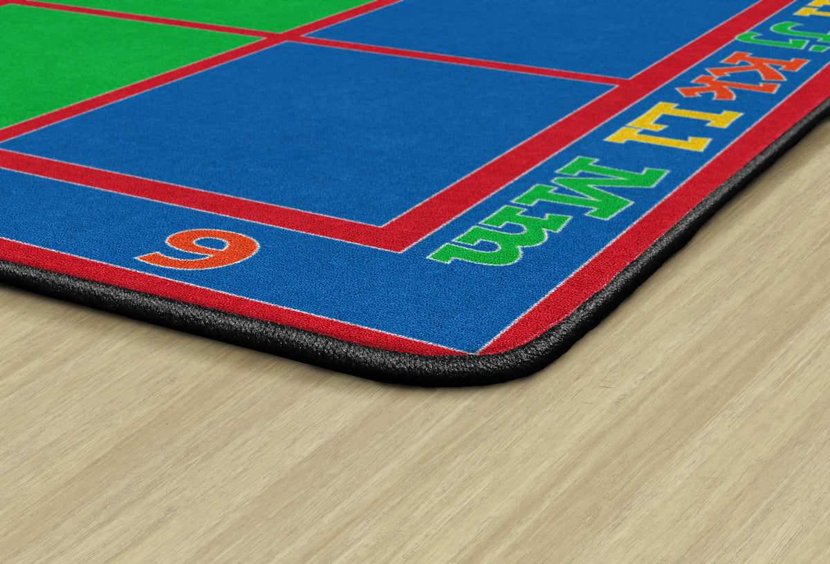 Sitting Grid ABC & 123 Classroom Seating Rug, view 2