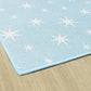 White Stars on Light Blue Classroom Rug, view 4