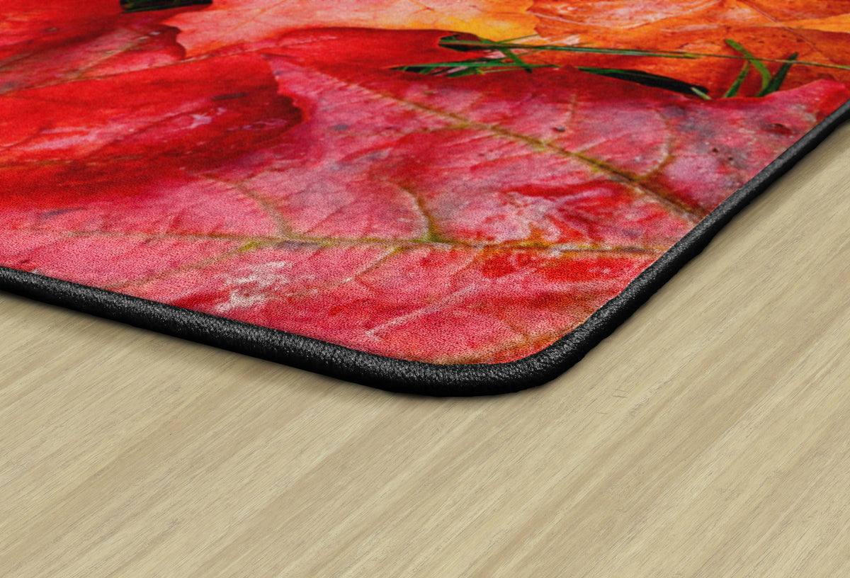 Calming Green Leaves Classroom Rug, view 2
