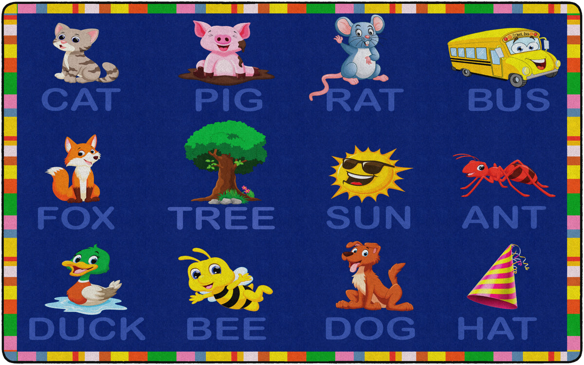 Learning to Read Picture Word Classroom Rug, view 4