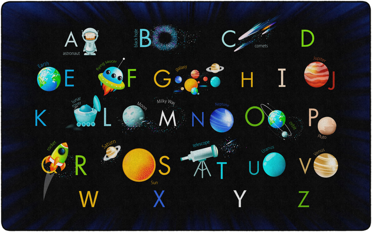 Space ABC Classroom Rug, view 4