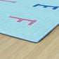 Alphabet Criss Cross Seating Rug – Blue, view 4