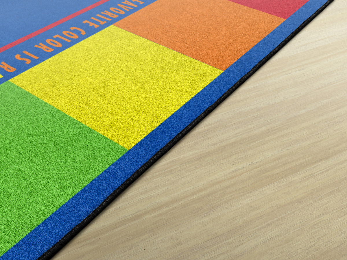 Rainbow Colors Classroom Seating Rug