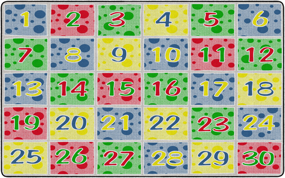 Number Spots Soft Primary Seating Rug, view 4