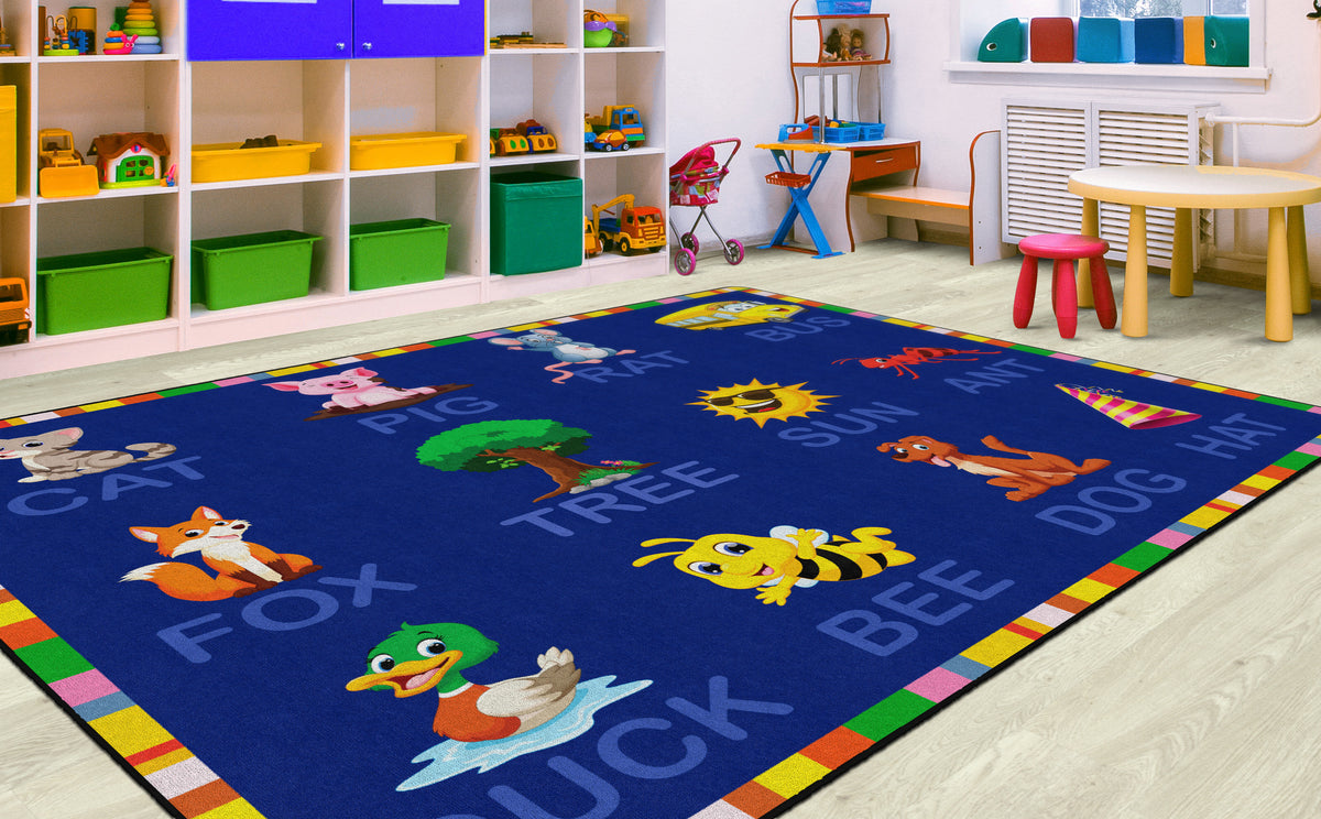 Learning to Read Picture Word Classroom Rug