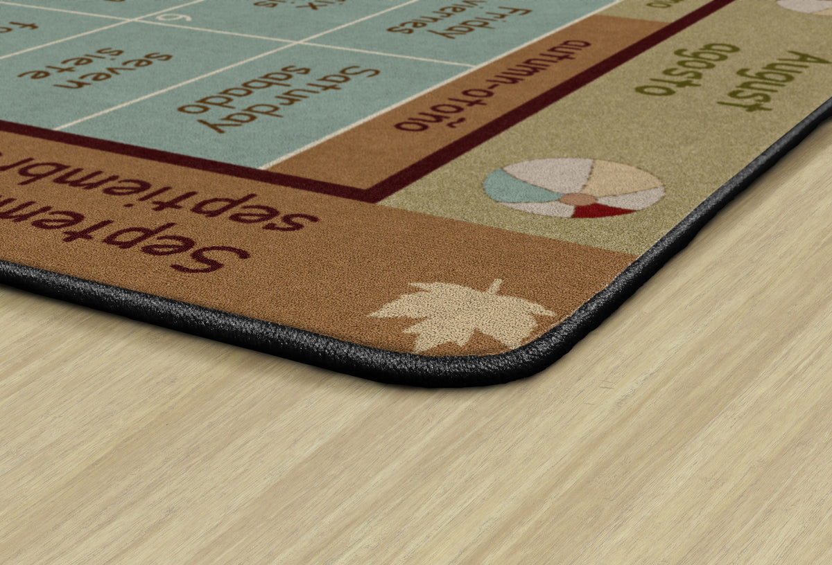 Bilingual Four Seasons Calendar Rug, view 2
