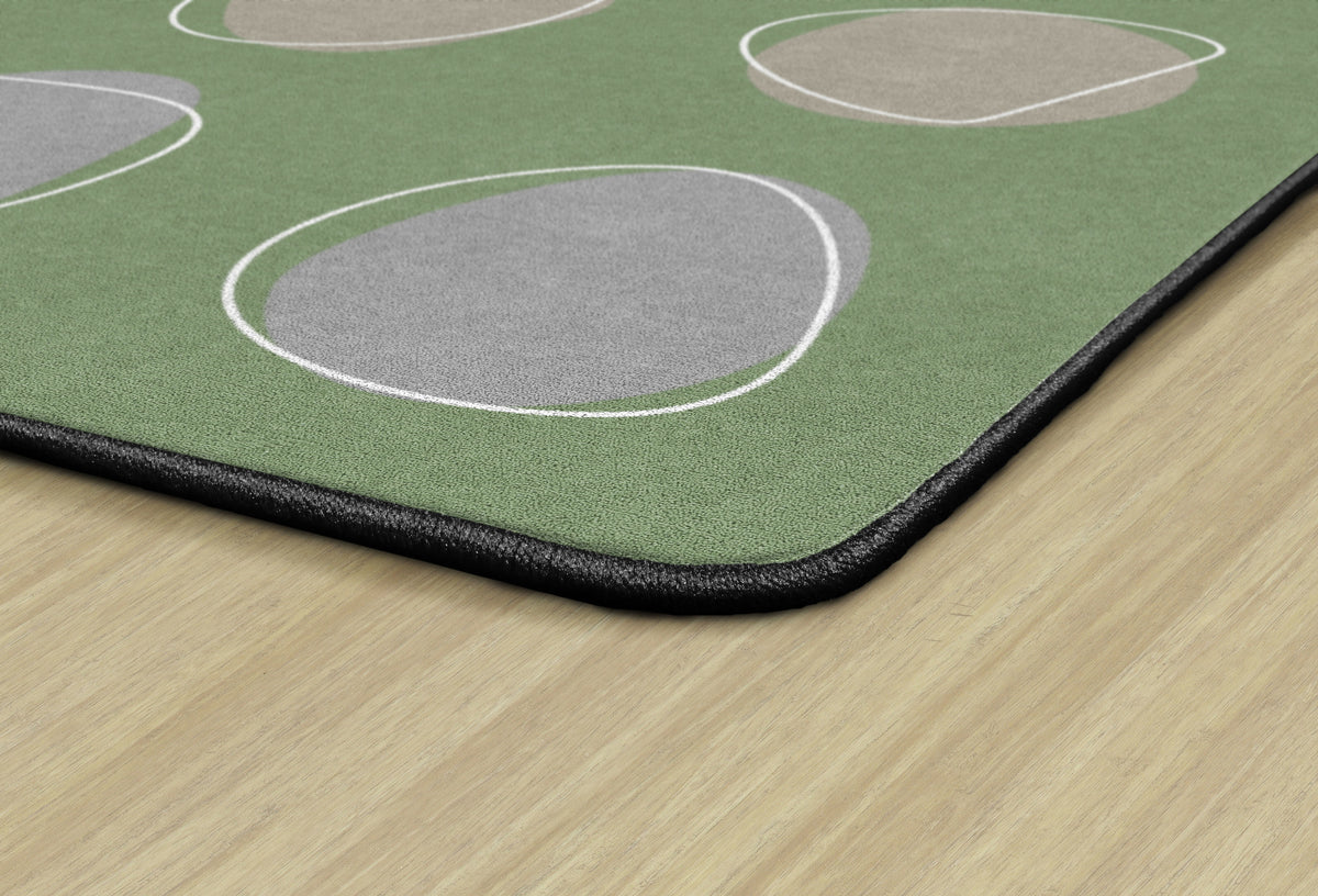 Calm Spots Green Classroom Seating Rug, view 4