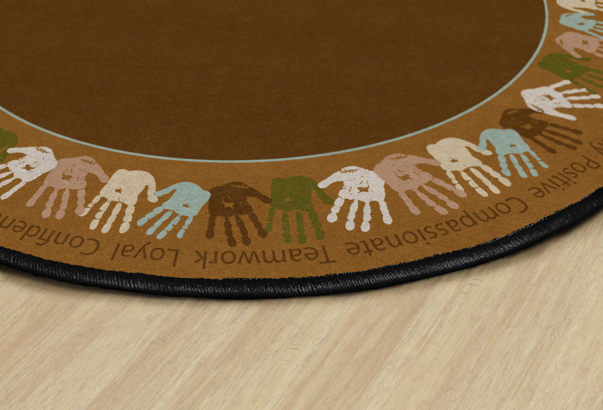 Helping Hands Kindness Round Rug, view 2