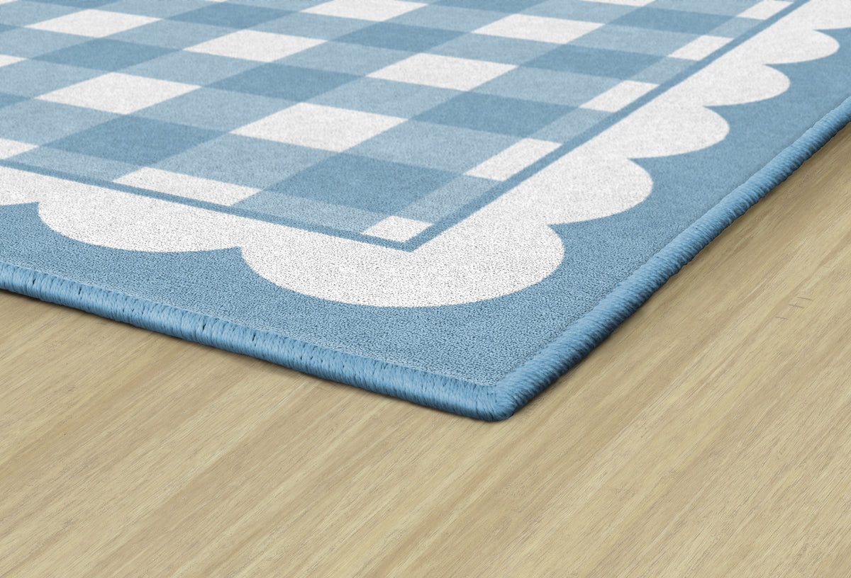 Gingham Calm Classroom Rug, view 3