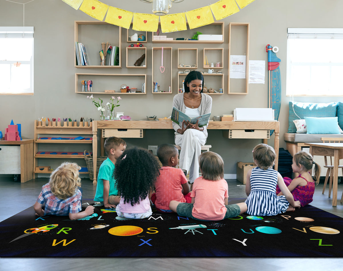 Space ABC Classroom Rug, view 6