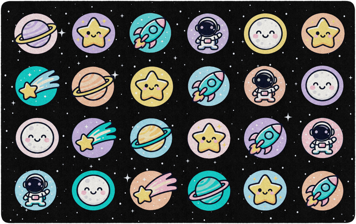 Cosmic Space Classroom Seating Rug