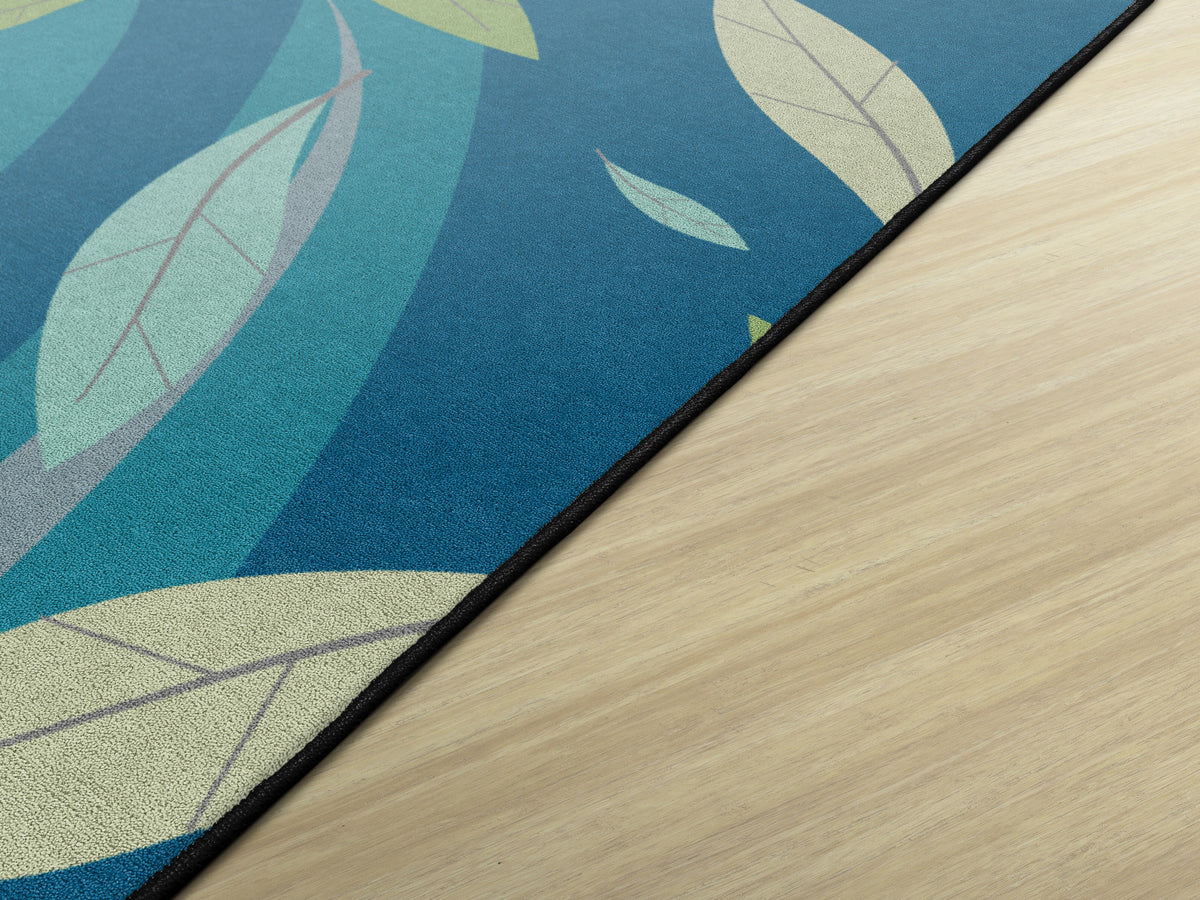 Tranquil Leaves Calming Classroom Rug, view 4