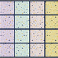 Pastel Star Seating Squares Classroom Rug